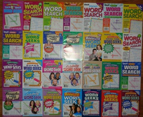 Lot of 10 Dell Penny Press Word Search Puzzle Books UNSORTED MIXED Seek Hunt