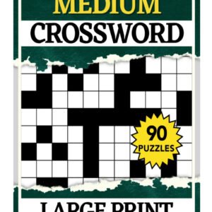 2023 Large Print Medium Crossword Puzzle Books For Adults: Crossword Puzzle  ⭐️⭐