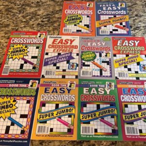 Lot of 10 New Penny Press Dell Crossword Puzzle Books New Unused NO Duplicates