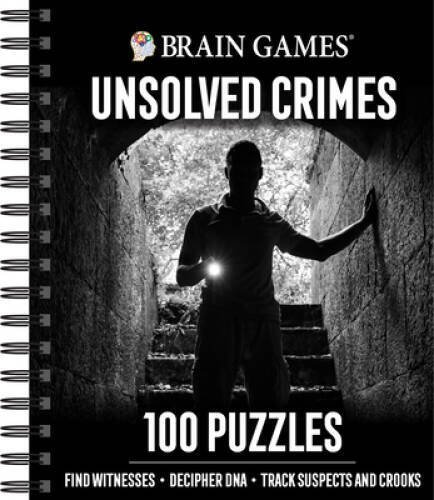Brain Games – Unsolved Crimes: 100 Puzzles – Spiral-bound – GOOD