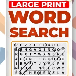 Large Print Word Search Puzzle Book - Large 20-pt Bold Print Themed Puzzles