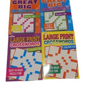 4 New Kappa Puzzles Large Print & Great Big Crosswords Books  Hobby Games