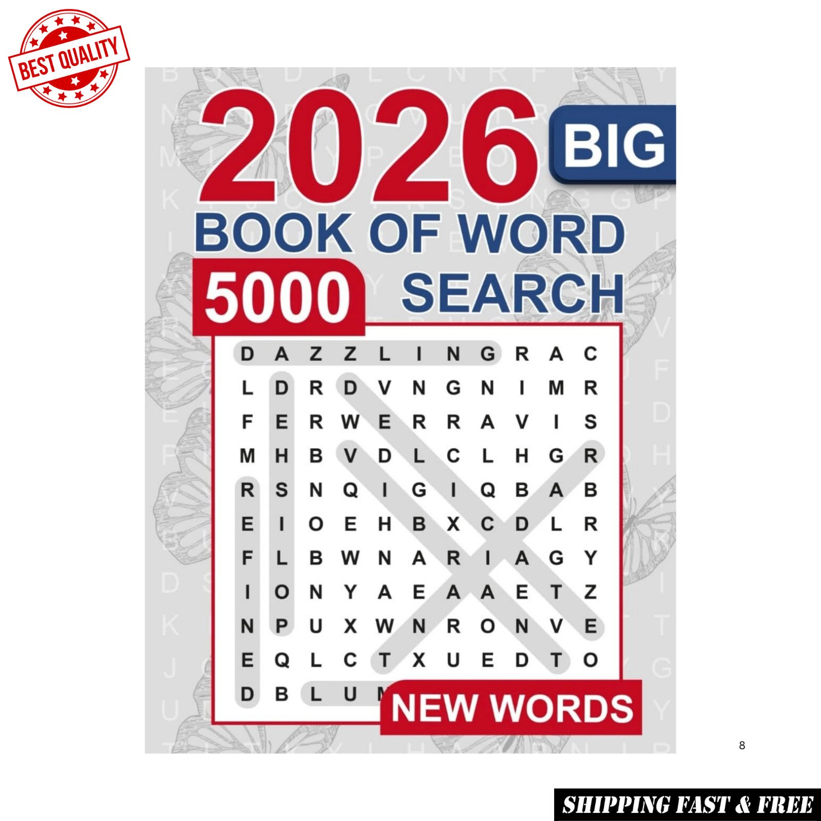 Big Book of Word Search – 5000 New Words: Relaxing Word Search Puzzle Book for A