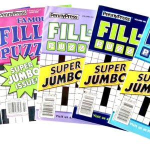 NEW Lot of 6 Dell Penny Press Original Fill In Super Jumbo Issue Puzzle Books