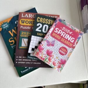 Large Print Word Search Puzzles/ crossword puzzles 4 book bundle