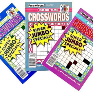 NEW Lot 3 Penny Press Dell  GOOD TIME Super Jumbo Special Crossword Puzzle Books