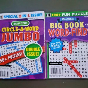 Lot of 2 Word Find Puzzle Books KAPPA-Big Book of Word Finds-Circle-A-Word Jumbo