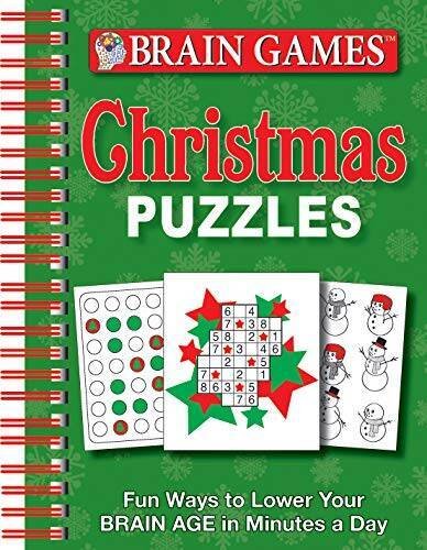 Brain GamesÂ® Christmas Puzzles – Spiral-bound – GOOD