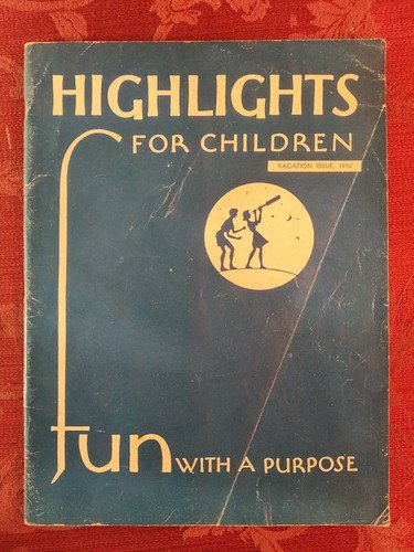 Rare HIGHLIGHTS Children’s Magazine Summer 1952 Activities Stories Puzzles!