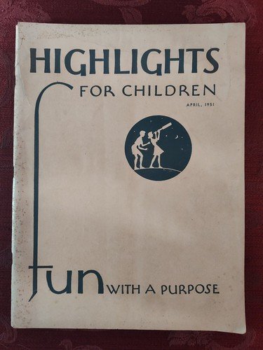 Rare HIGHLIGHTS Children’s Magazine April 1951 Activities Stories Puzzles!