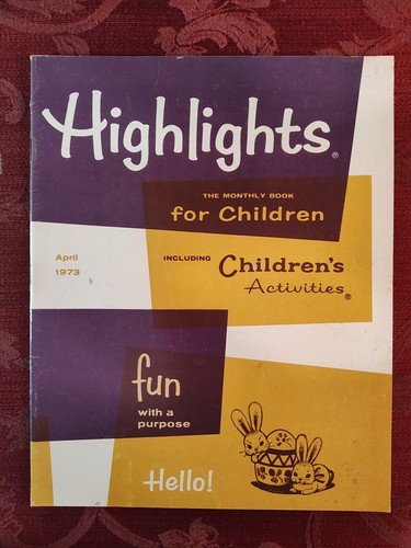 Rare HIGHLIGHTS Children’s magazine April 1973 Stories Activities Puzzles!