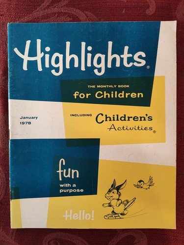 Rare HIGHLIGHTS Children’s magazine January 1978 Stories Activities Puzzles!