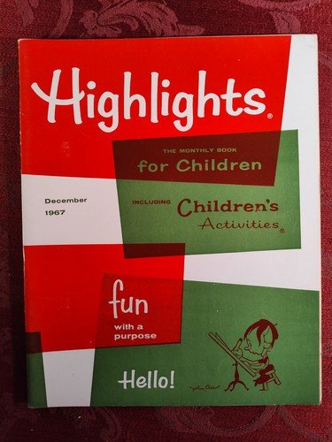 HIGHLIGHTS FOR CHILDREN Magazine December 1967 Activities Stories Puzzles!
