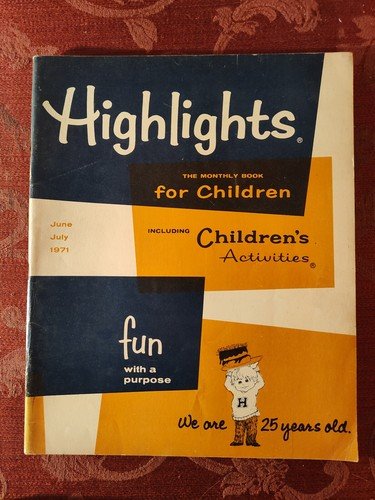 Rare HIGHLIGHTS Children’s magazine June-July 1971 Stories Activities Puzzles!