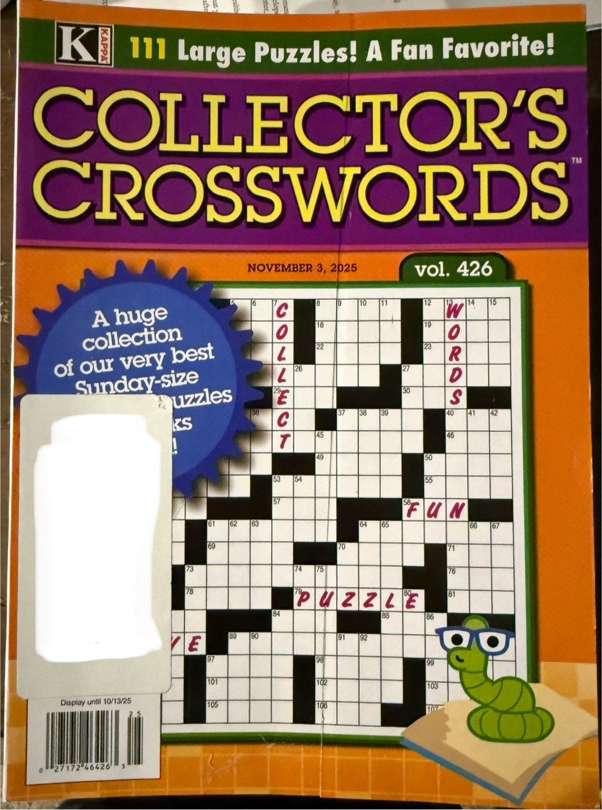 NEW Kappa Collector’s Crossword Puzzle Books Volume 426 November 3,  2025