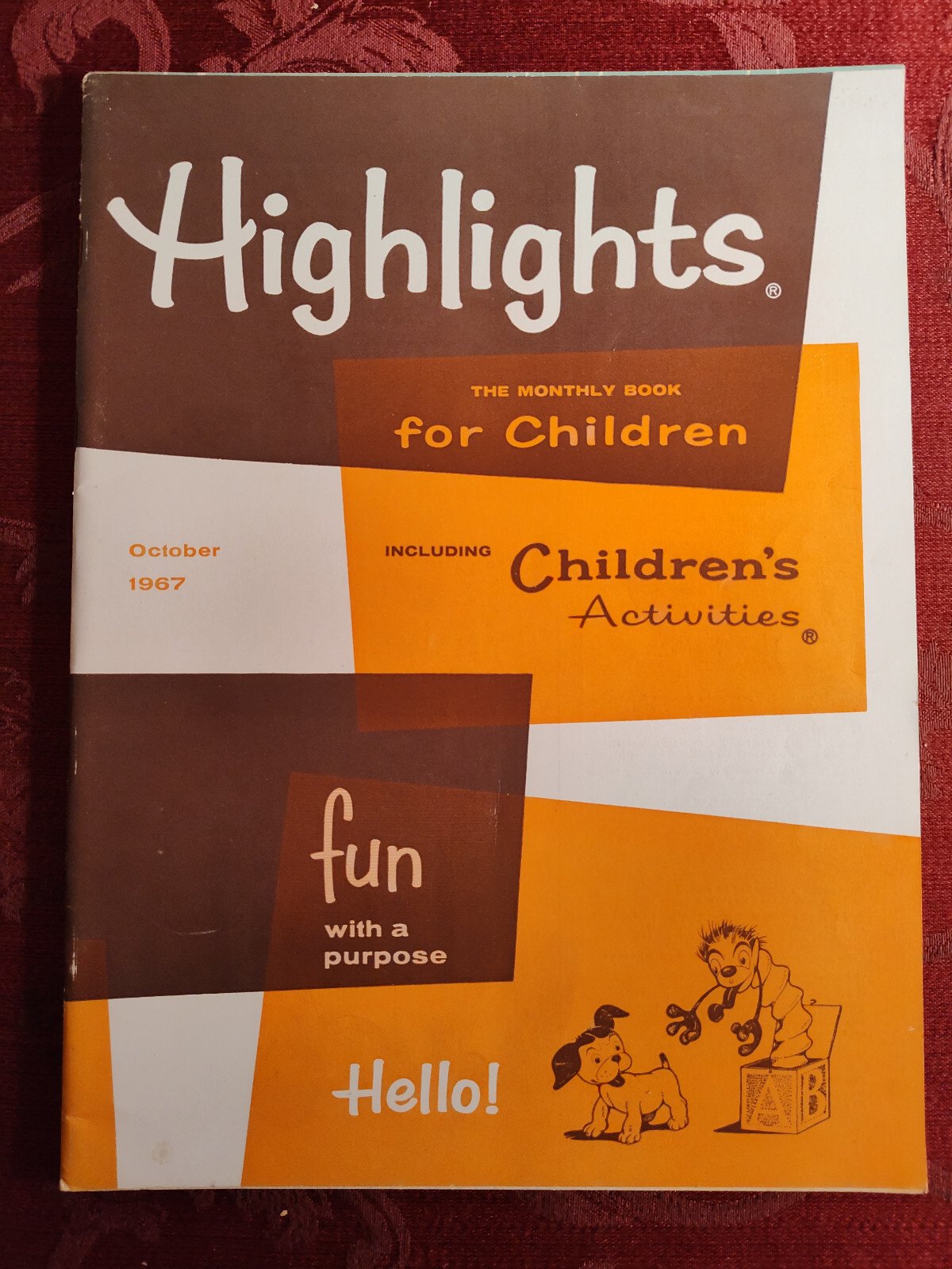 HIGHLIGHTS FOR CHILDREN Magazine October 1967 Activities Stories Puzzles!