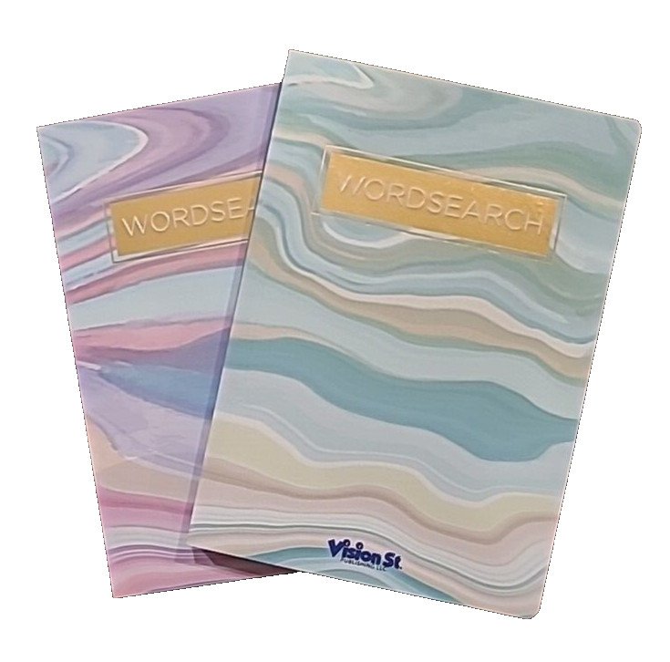 2 Wordsearch Books Vision St, Paperback  224 Puzzles Each