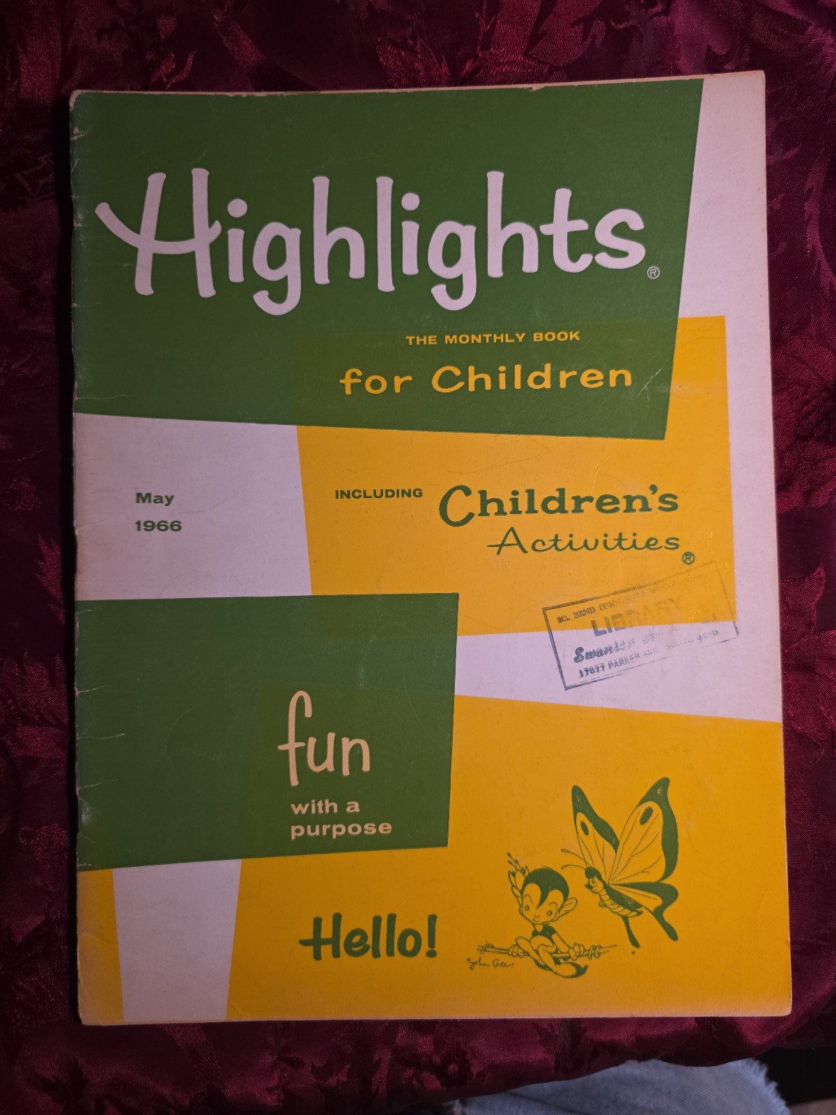HIGHLIGHTS FOR CHILDREN Magazine May 1966 Activities Stories Puzzles!