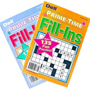 NEW Lot 2 Penny Press Dell Prime Time Fill In Puzzle Books Over 135 Puzzles Each