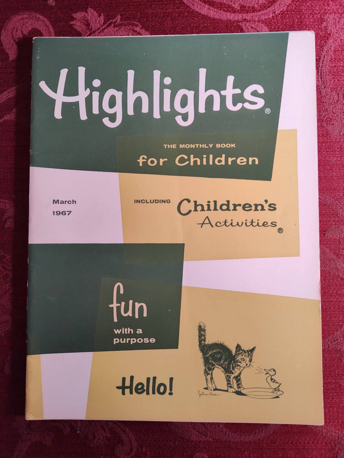 HIGHLIGHTS FOR CHILDREN Magazine March 1967 Activities Stories Puzzles!