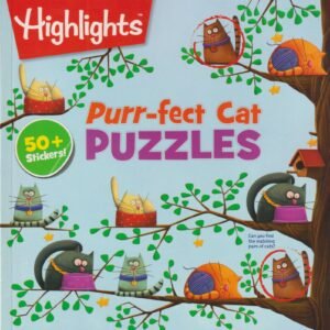 Highlights Purr-fect Cat Puzzles with 50+ Stickers  (Softcover: Children's, Puzz
