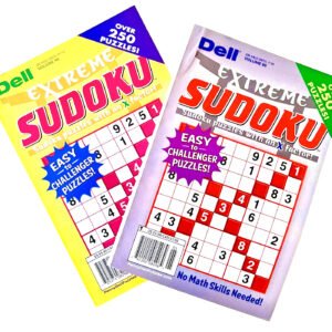 NEW Lot of 2 Penny Press Dell Sudoku EXTREME Puzzle Books Easy To Challenging