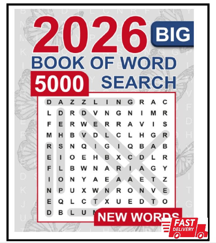 Big Book of Word Search – 5000 New Words: Relaxing Word Search Puzzle Book for A
