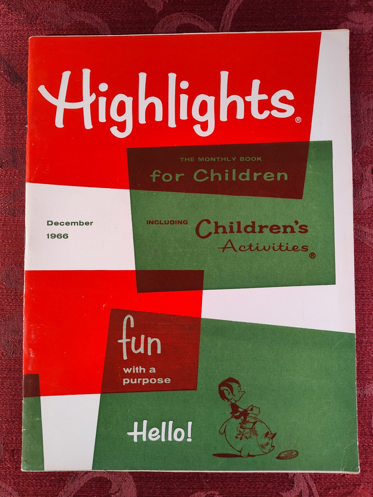 HIGHLIGHTS FOR CHILDREN Magazine December 1966 Activities Stories Puzzles!