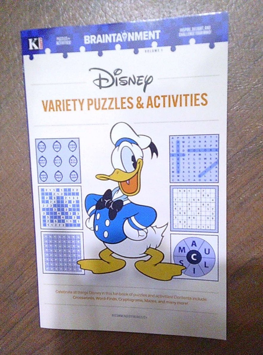 NEW Disney theme Variety puzzles & activity book DONALD DUCK