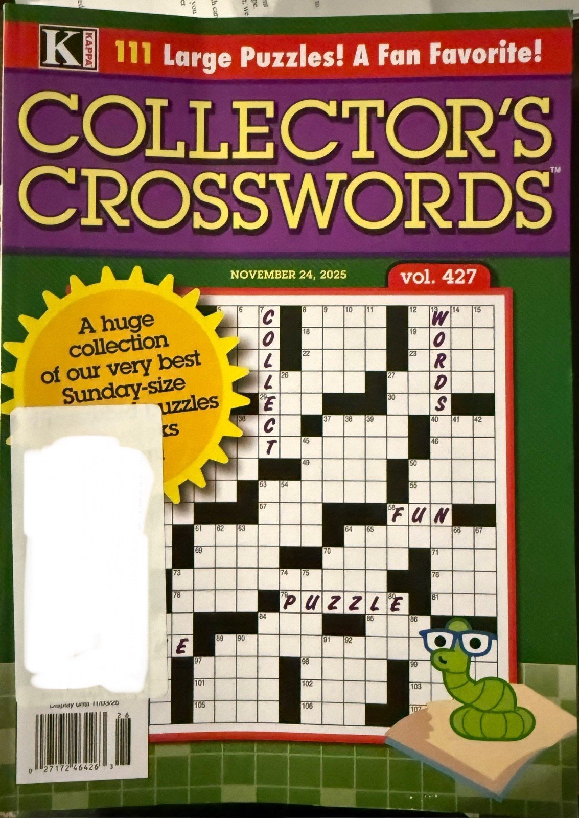 NEW Kappa Collector’s Crossword Puzzle Books Volume 427 November 24,  2025