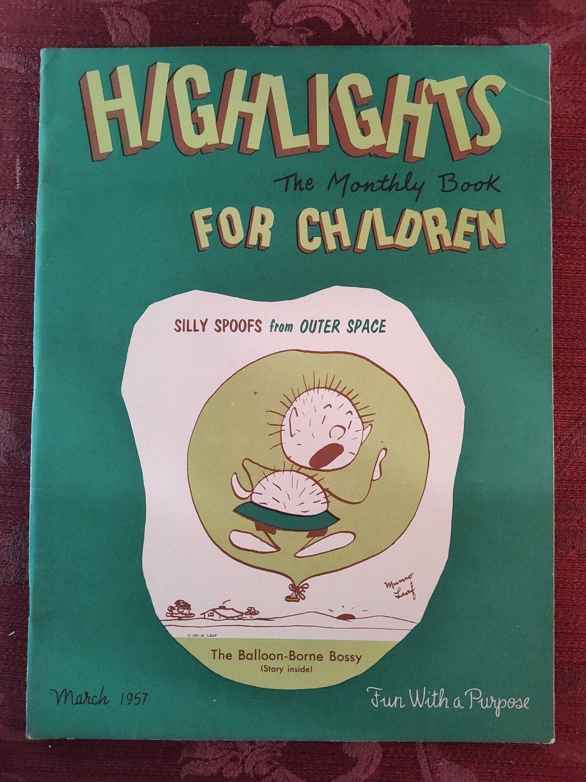 Rare HIGHLIGHTS Children’s Magazine March 1957 Stories Activities Puzzles!