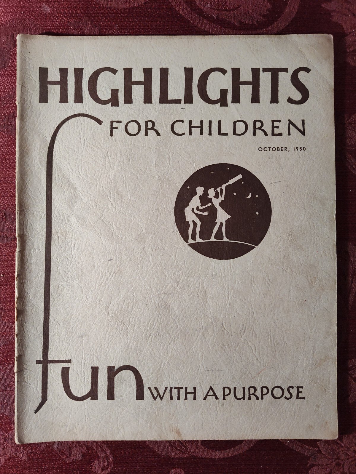 Rare HIGHLIGHTS Children’s Magazine October 1950 Activities Stories Puzzles!
