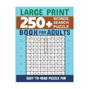 Word Search Book 250 Word Puzzles with Solutions for Adults: Large Print Word...