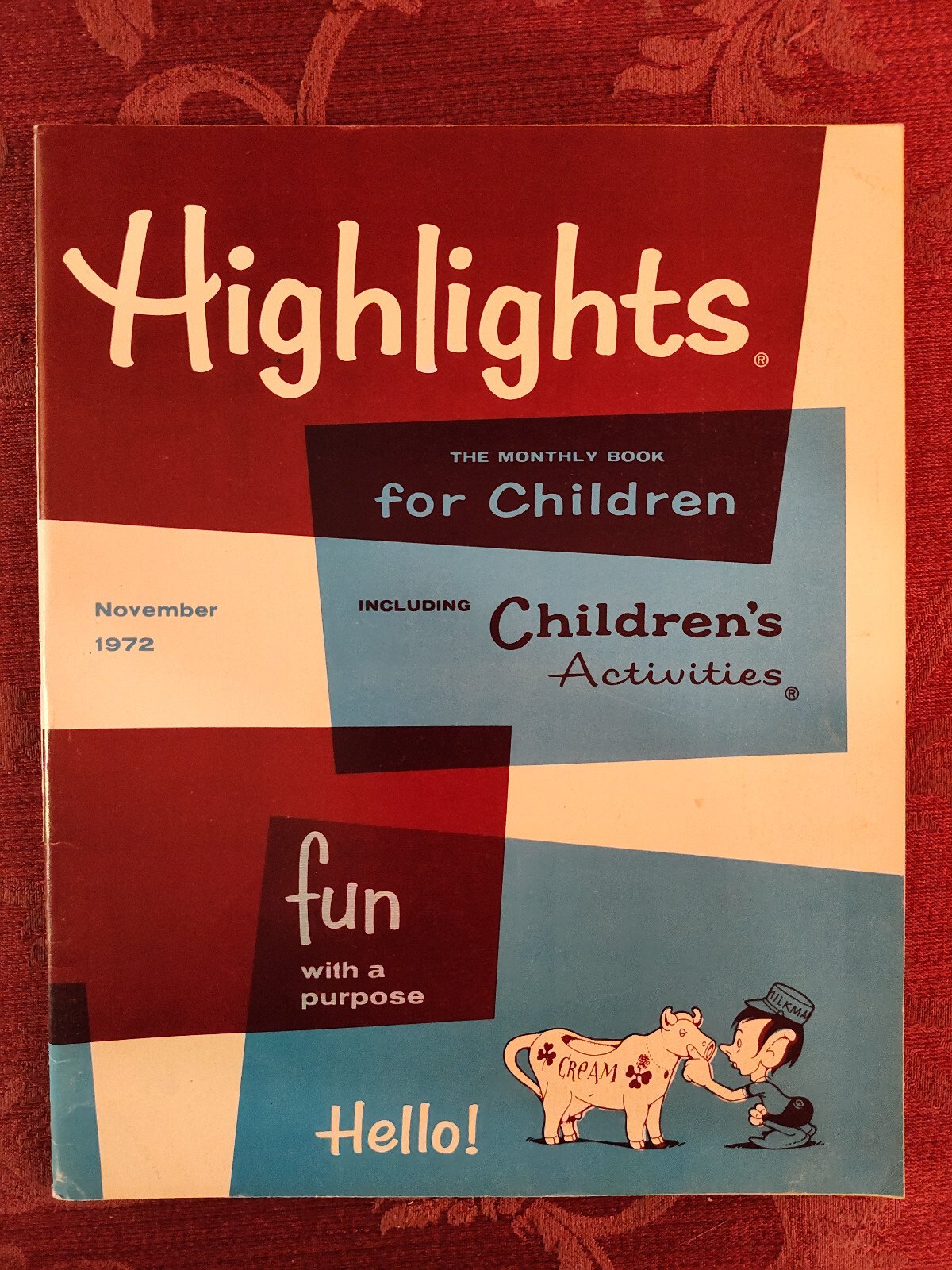 Rare HIGHLIGHTS Children’s magazine November 1972 Stories Activities Puzzles!