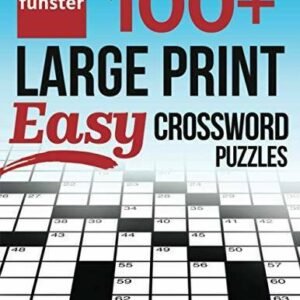 Funster 100+ Large Print Easy Crossword Puzzles: Crossword Puzzle Book fo - GOOD