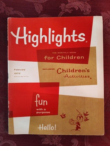 Rare HIGHLIGHTS Children’s magazine February 1972 Stories Activities Puzzles!