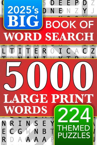 Big Book of Large Print Word Search Puzzles: 5000 Words 224 Themed-⭐️⭐️⭐️⭐