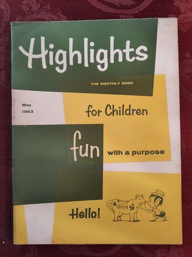 HIGHLIGHTS FOR CHILDREN Magazine May 1963 Activities Stories Puzzles!