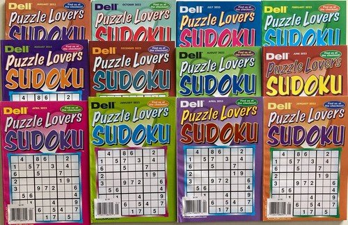 Lot of 6 Dell Puzzle Lover’s Sudoku Puzzle Books **Unsorted** All Regular Sudoku