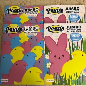 Huge Lot of 20 Peeps Jumbo Coloring & Activity Books with Bonus Activity On Back