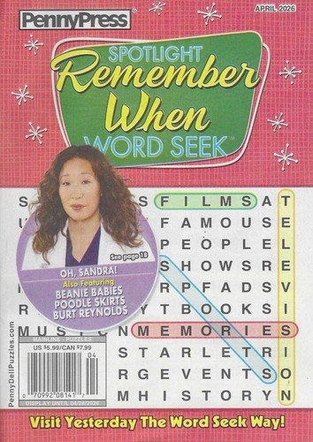 Penny Press   Spotlight Remember When Word Seek  April 2026
