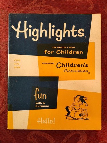 Rare HIGHLIGHTS Children’s magazine June-July 1978 Stories Activities Puzzles!