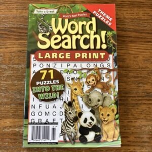 Take A Break Word Search Puzzle Book LARGE PRINT 71 Into The Wild Themed Puzzles