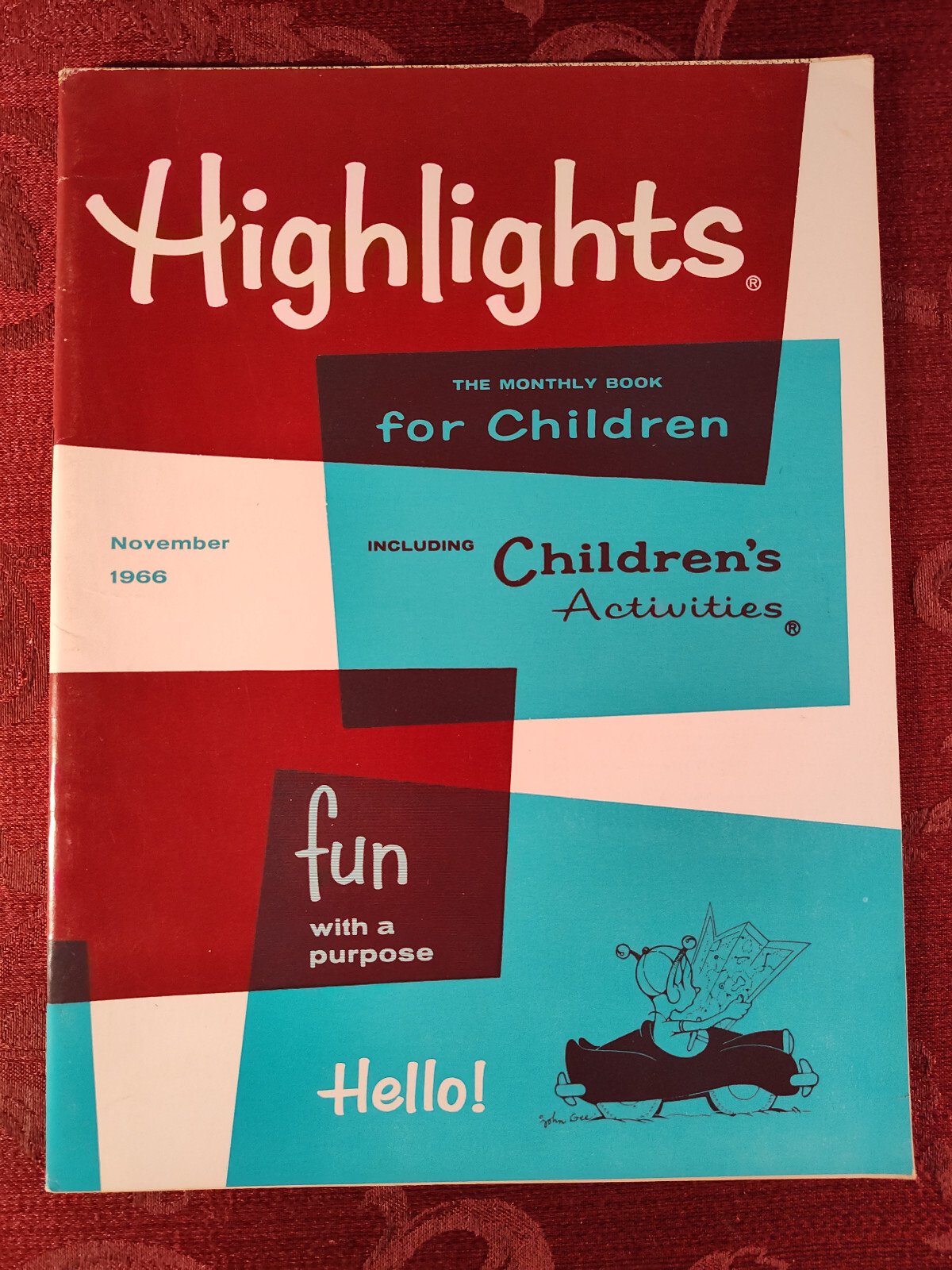 HIGHLIGHTS FOR CHILDREN Magazine November 1966 Activities Stories Puzzles!