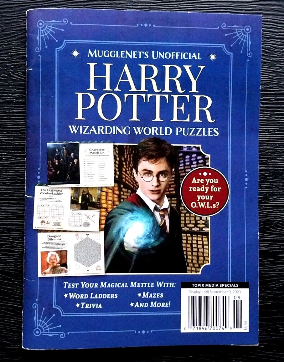 HARRY POTTER MUGGLENETS UNOFFICIAL PUZZLES MAGAZINE BOOK MINT OFF THE RACK 2023