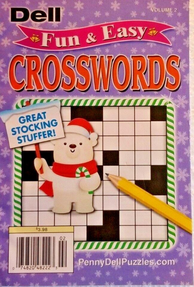 Holiday Issue FUN & EASY Crosswords Vol 2 NEW Puzzles Dell SHIPS FREE