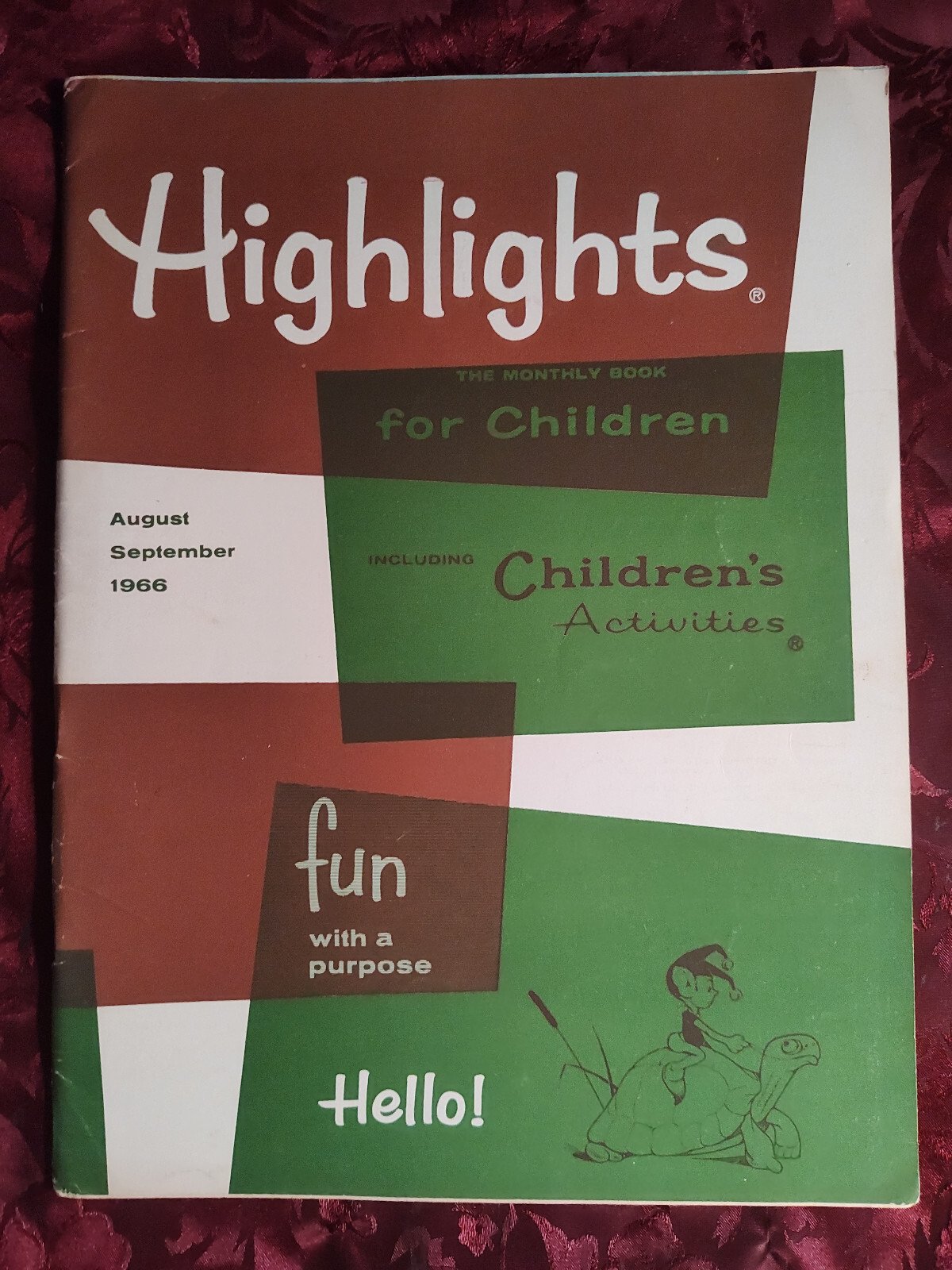 HIGHLIGHTS FOR CHILDREN Magazine August-September 1966 Activities Puzzles!