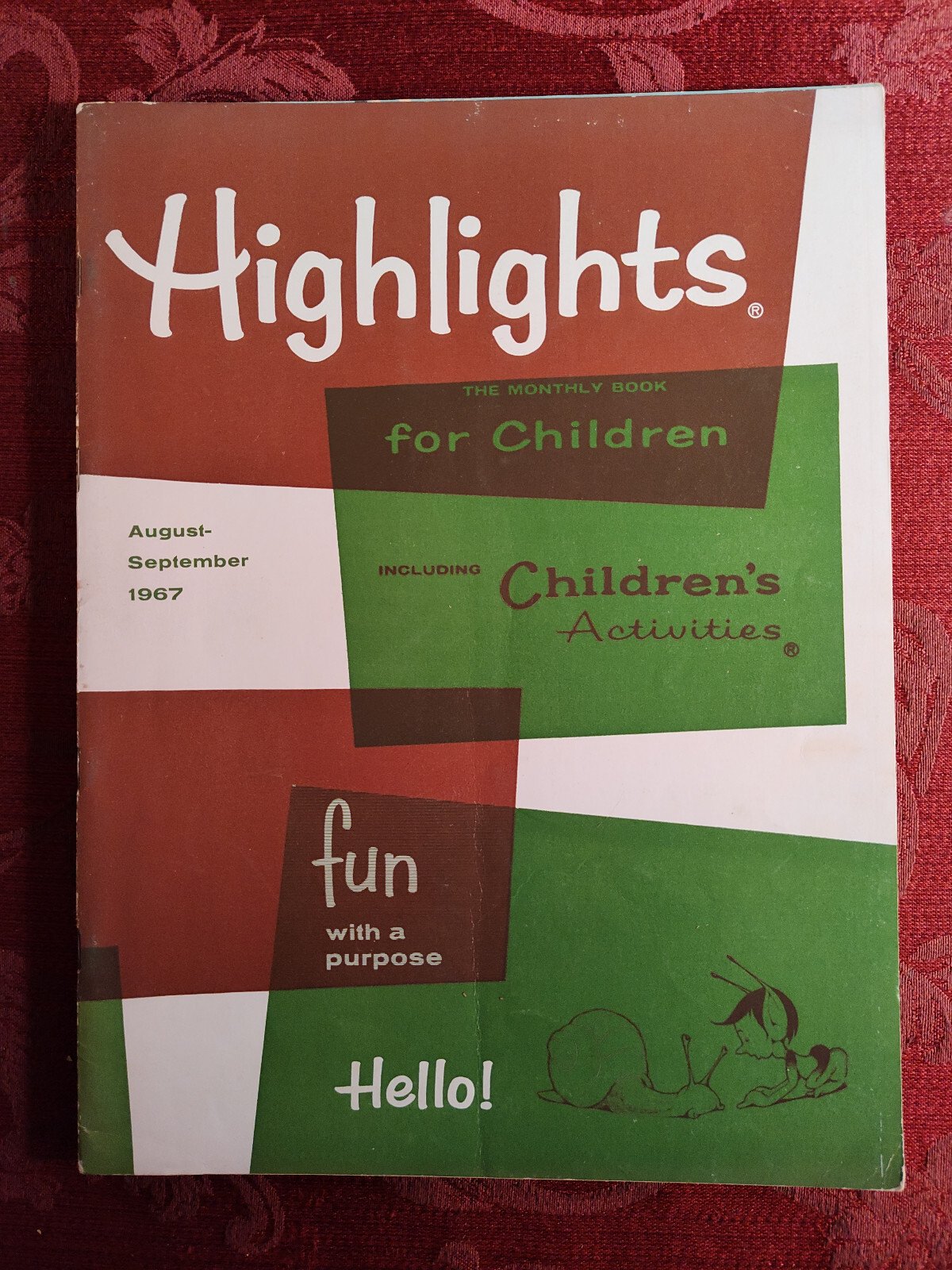 HIGHLIGHTS FOR CHILDREN Magazine August September 1967 Activities Puzzles!