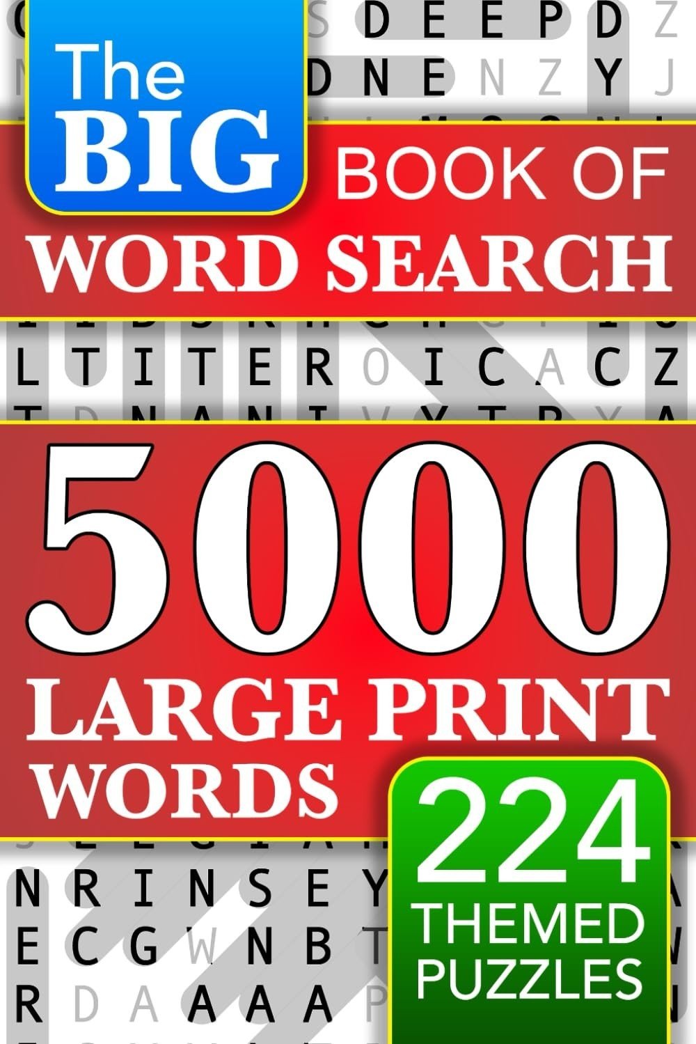 Big Book Large Print Word Search 5000 Words 224 Puzzles Adults Seniors