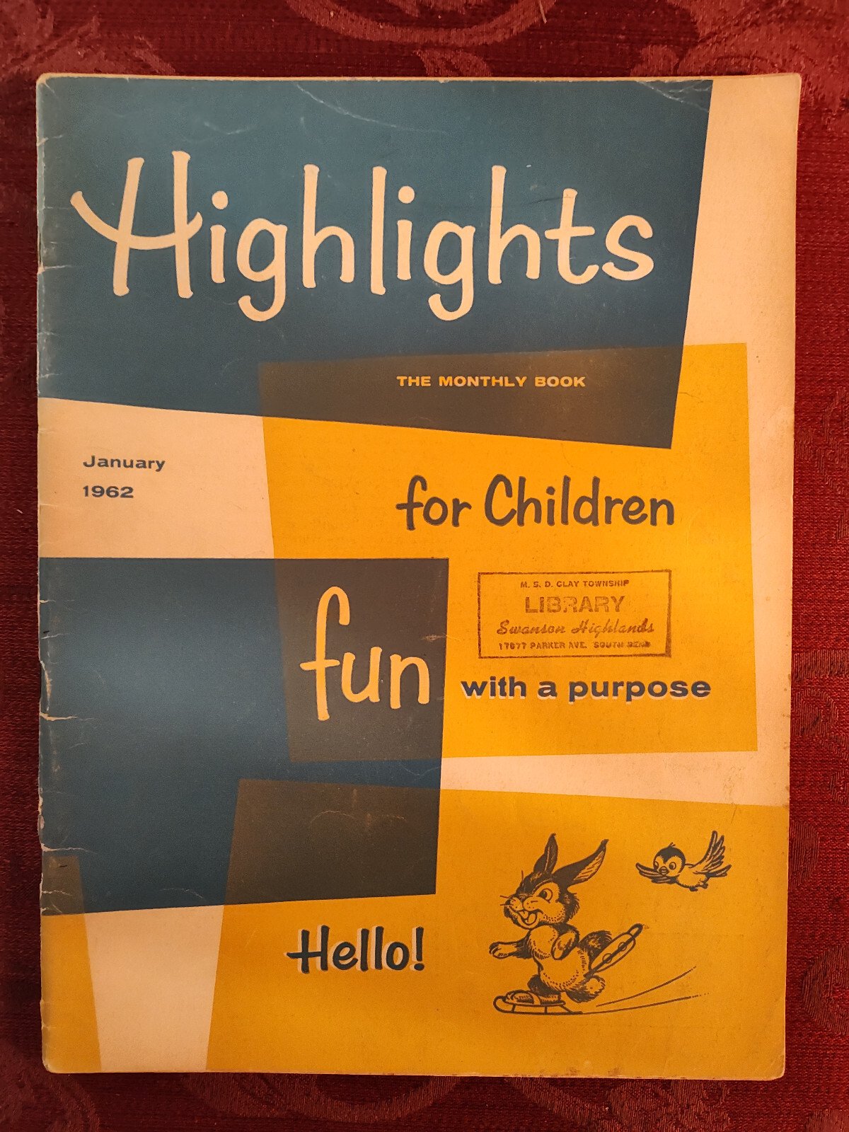 HIGHLIGHTS FOR CHILDREN Magazine January 1962 Activities Stories Puzzles!